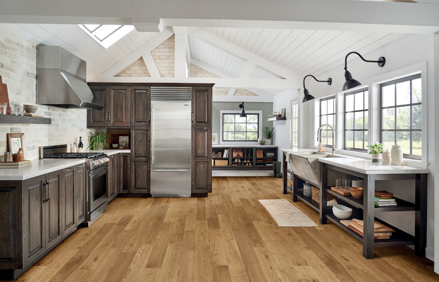 hardwood flooring in kitchen installation in Abbotsford, BC